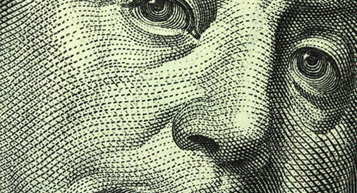 Closeup of Benjamin Franklin