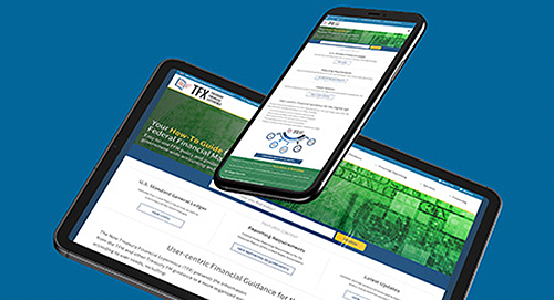 graphic of TFX site on a computer and phone